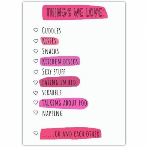 Love Valentines Kisses Greeting Card