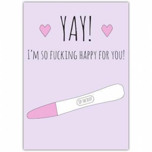 Baby Congratulations Pregnancy Pink Greeting Card