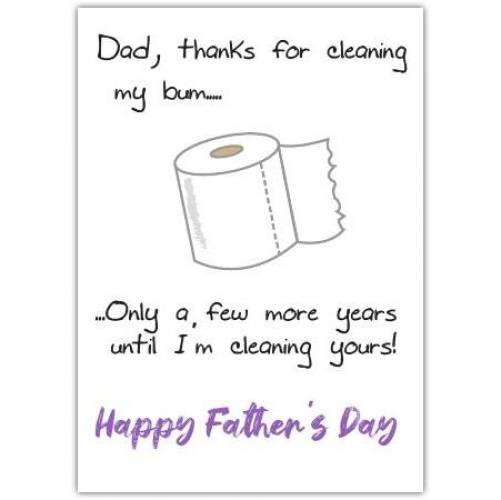 Fathers Day Toilet Cheeky Greeting Card