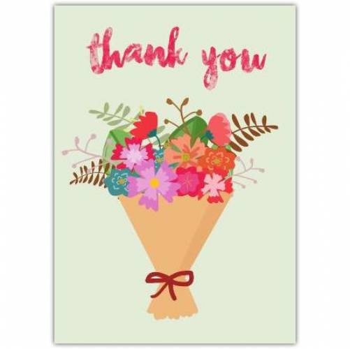 Thank You Flower Bouquet Greeting Card