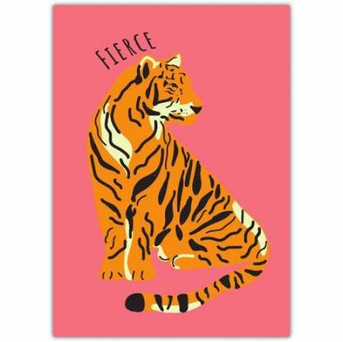 Fierce Roar Tiger Greeting Card