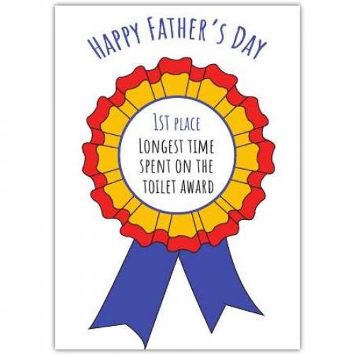 Fathers Day Toilet Humour Rude Greeting Card