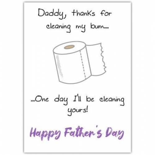 Fathers Day Rude Funny Thanks Greeting Card
