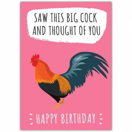 Happy Birthday Bib Cock Rude Greeting Card