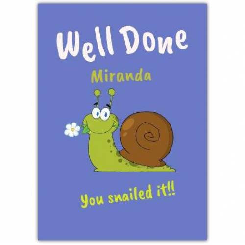 New Job Well Done Nailed It Pun Greeting Card