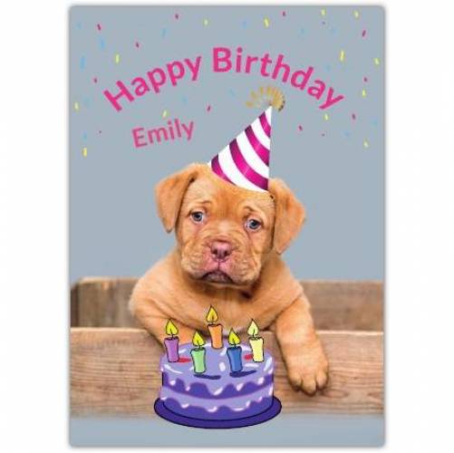 Happy Birthdy Puppy Party Greeting Card