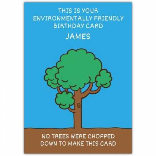 Environmentally Friendly Birthday Greeting Card