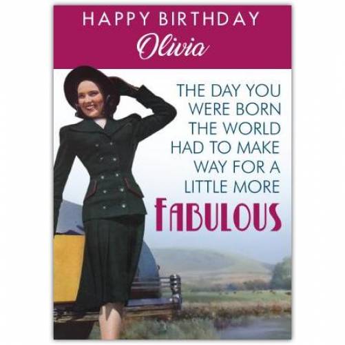 Fabulous Female Happy Birthday Card