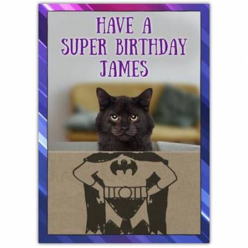 Batman Cat Birthday Card