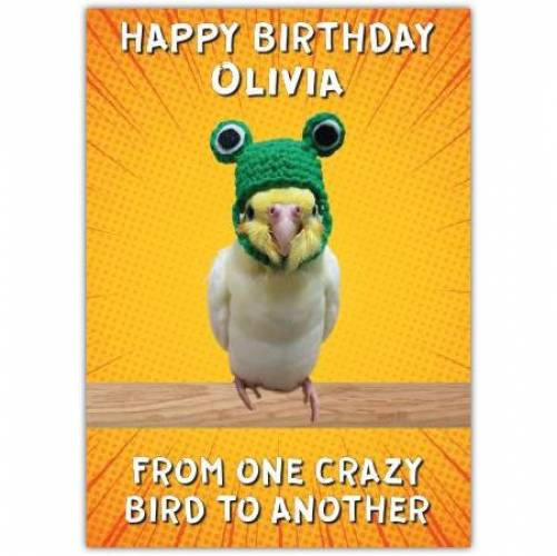 From One Crazy Bird To Another Birthday Card