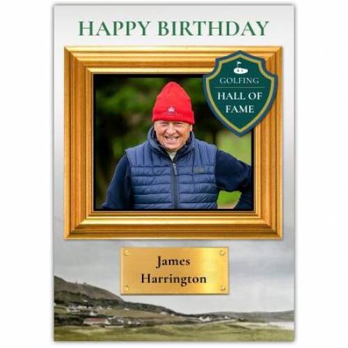 Golfing Hall Of Fame Birthday Greeting Card