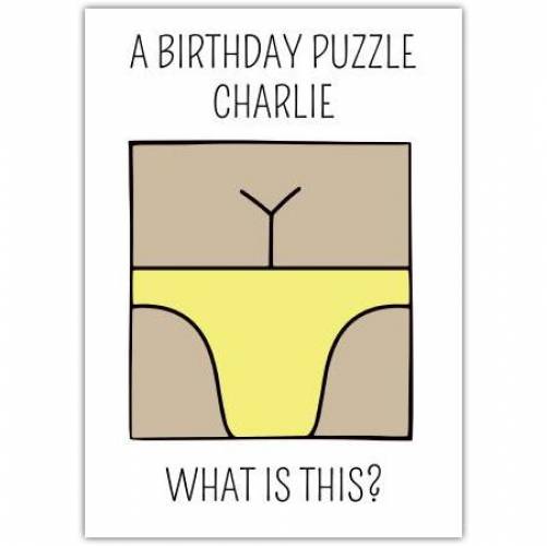 Birthday Puzzle Camel Card