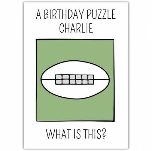 Birthday Puzzle Clam Card