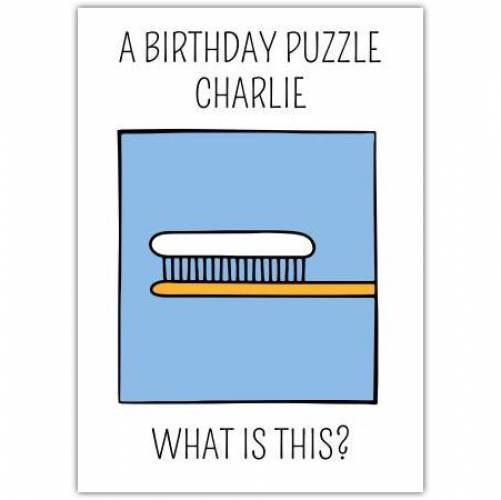 Birthday Puzzle Centipede Card