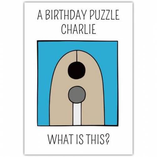 Birthday Puzzle Beaver Card