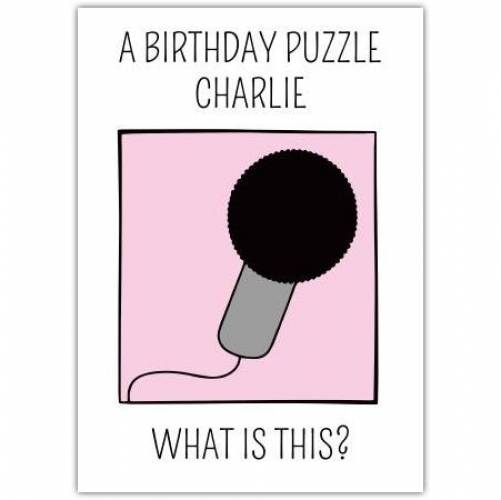 Birthday Puzzle Mouse Card