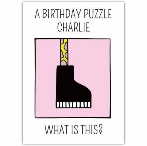 Birthday Puzzle Snake Card