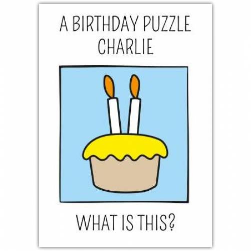 Birthday Puzzle Custard Card