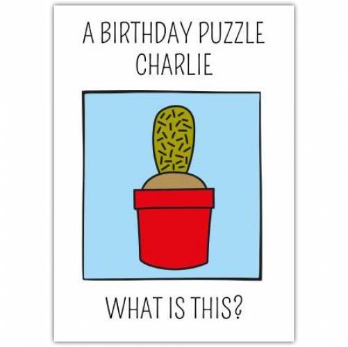 Birthday Puzzle Plant Pot Card