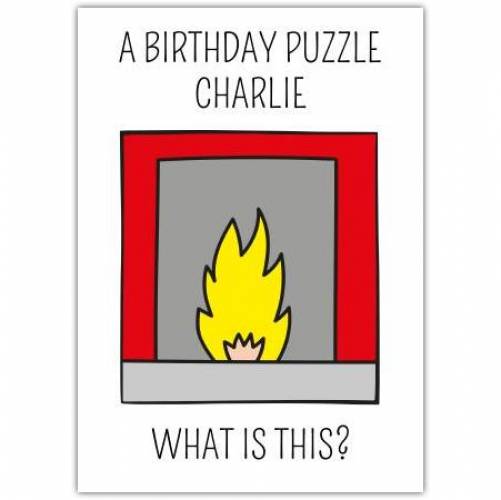 Birthday Puzzle Blonde Card