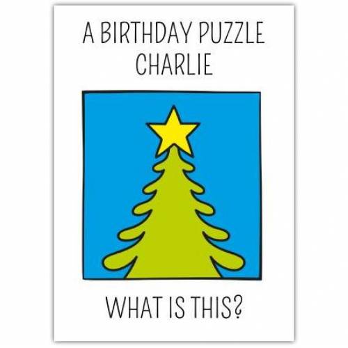 Birthday Puzzle Starfish Greeting Card