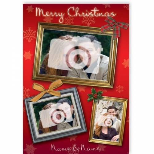 Merry Christmas 3-photo Frame Card