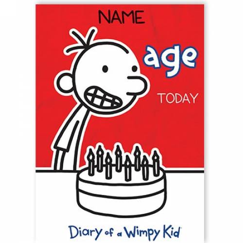 Diary Of A Wimpy Kid Birthday Card