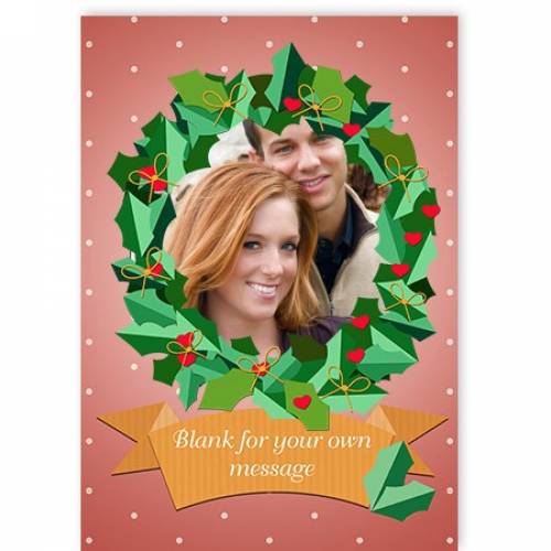 Christmas Wreath Photo Card