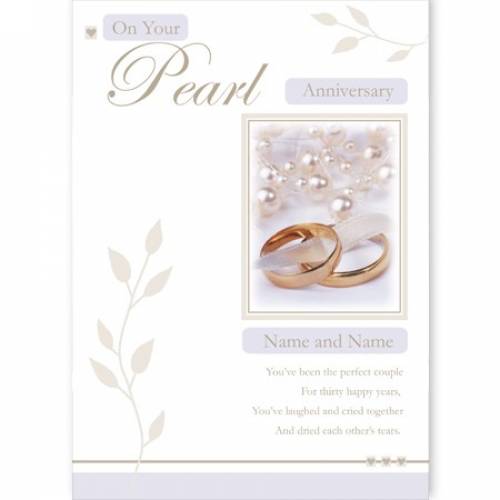 On Your Pearl Anniversary Card
