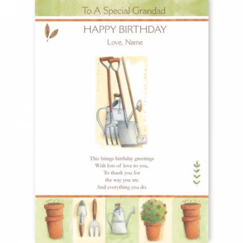 Special Grandad Garden Tools Birthday Card