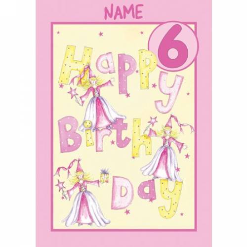 Birthday Girl 6th Birthday Card