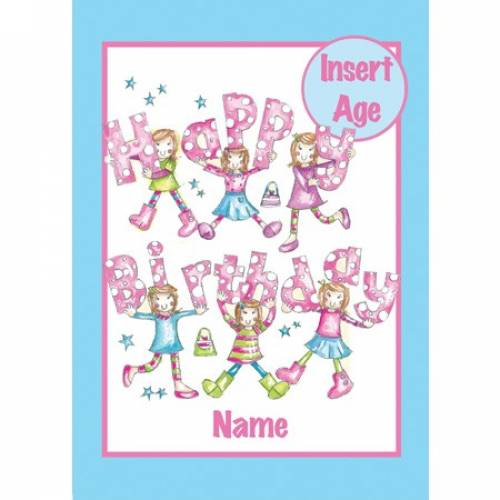 Insert Age Girl Birthday Card