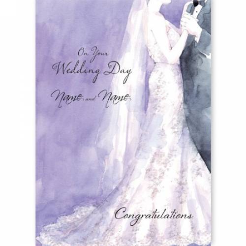 Congratulations Bride & Groom On Your Wedding Day Card
