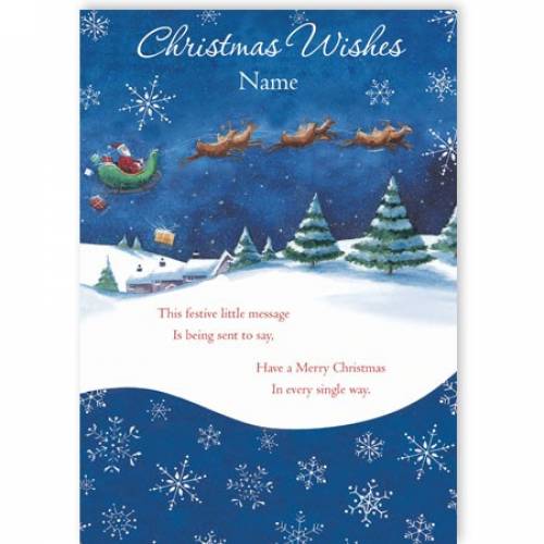 Christmas Wishes Festive Little Message Christmas Card
