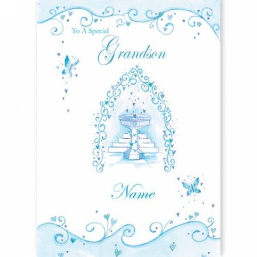 Special Grandson First Communion Card