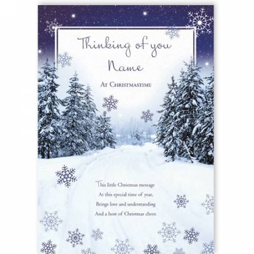 Christmas Cheer Thinking Of You Christmas Card