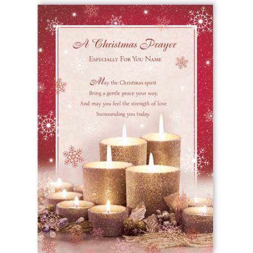 Christmas Prayer Especially For You Christmas Card