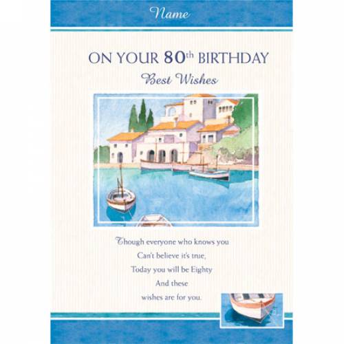 Best Wishes On Your 80th Birthday Card
