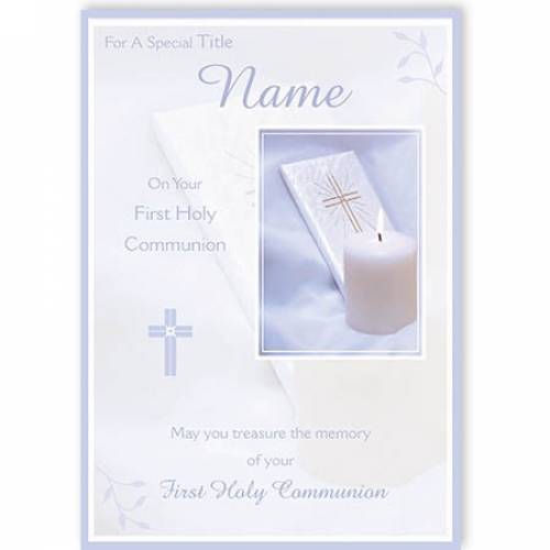 Treasure The Memory Your First Holy Communion Card