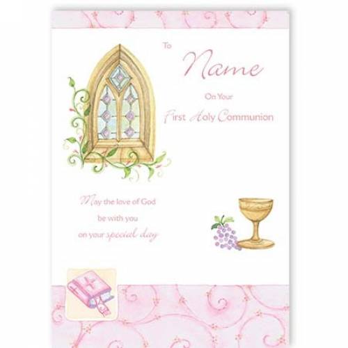 First Holy Communion Church Chalice Card