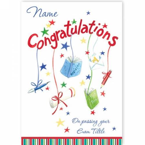 Books Certs Congratulations On Passing Your Exams Card