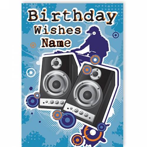 Birthday Wishes DJ Music Boys Birthday Card