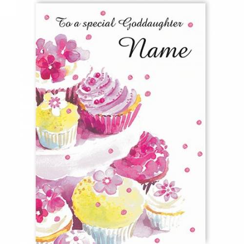 To A Special Goddaughter Cupcakes Card