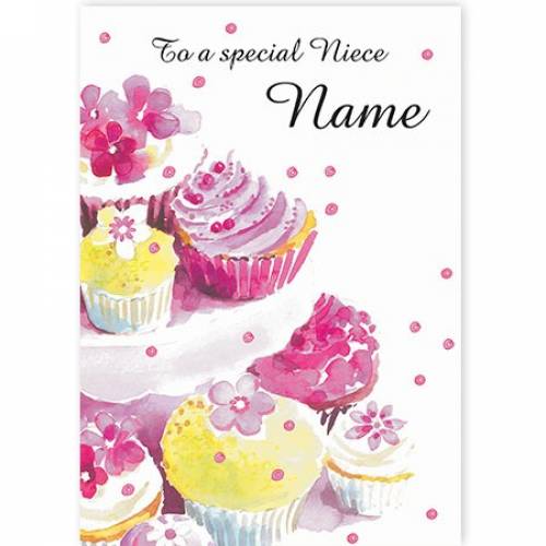 To A Special Niece Cupcakes Card