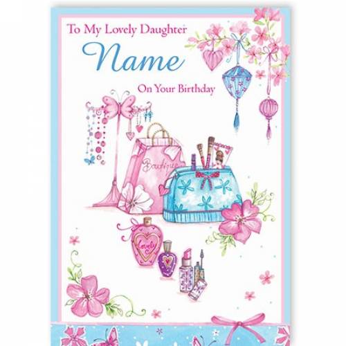To My Lovely Daughter On Your Birthday Perfume Bags Card