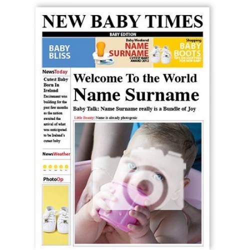 New Baby Times Card