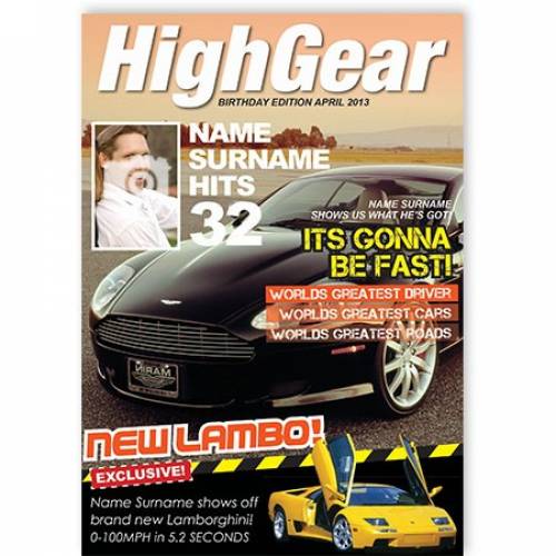 High Gear Birthday Edition Fast Cars Card