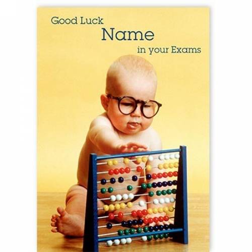 Baby Abacus Good Luck In Your Exams Card