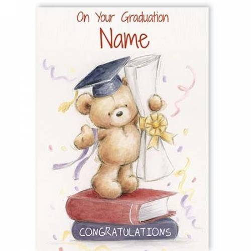 Teddy Diploma Congratulations Of Your Graduation Card