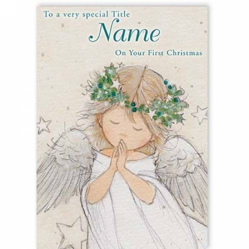 On Your First Christmas Angel Christmas Card